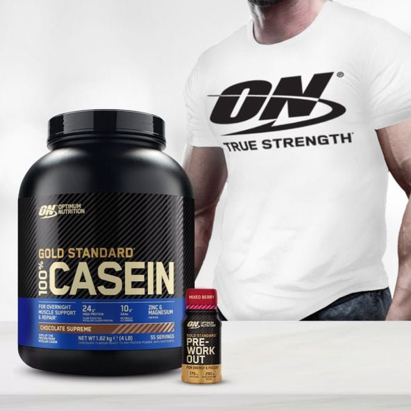 100% Casein - Optimum Nutrition, príchuť jahoda, 910g