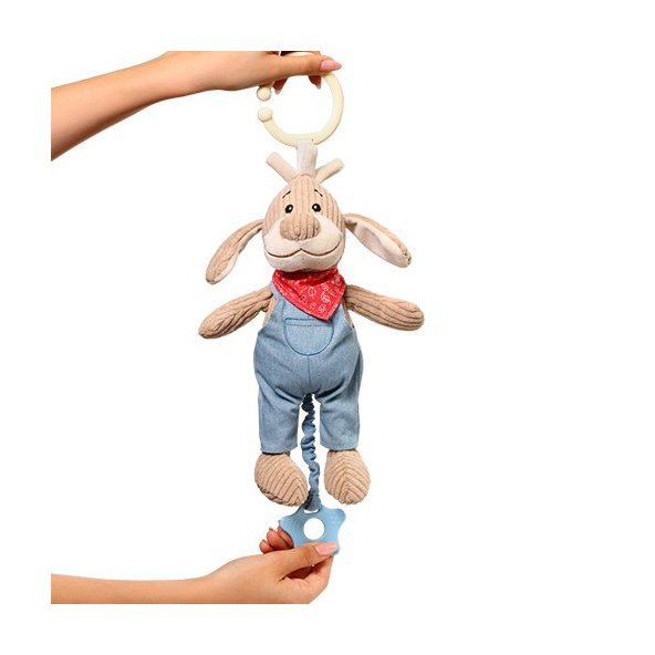BABYONO Hračka hudobná na C krúžku Psík záhradník 0m+