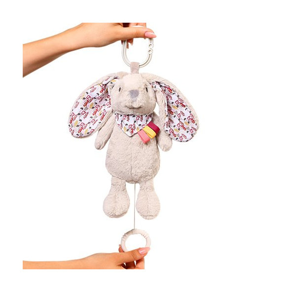 BABYONO Hračka hudobná na C krúžku Zajko Milly 0m+