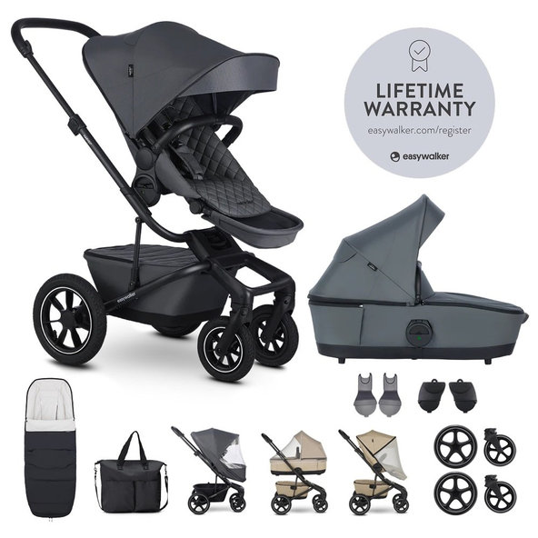 EASYWALKER Set XXL kočík kombinovaný Harvey⁵ Air Premium Mineral Grey s príslušenstvom