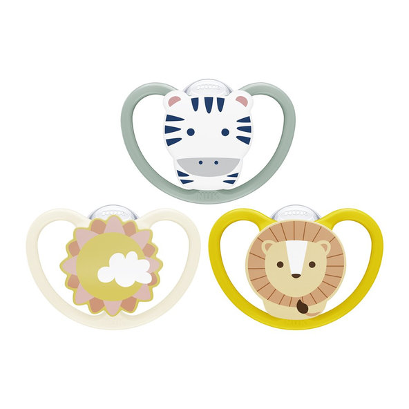 NUK Cumlík Space Zebra v boxe 6-18m