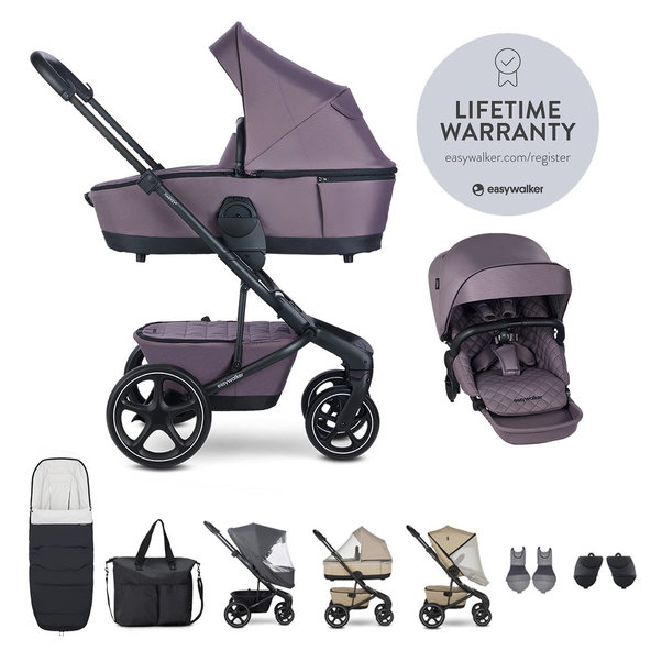 EASYWALKER Set XXL kočík kombinovaný Harvey⁵ Premium Granite Purple s príslušenstvom