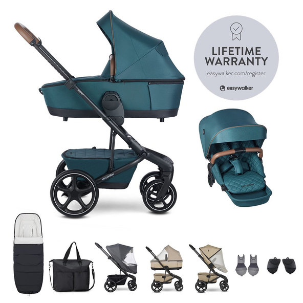 EASYWALKER Set XXL kočík kombinovaný Harvey⁵ Premium Jade Green s príslušenstvom