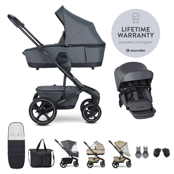 EASYWALKER Set XXL kočík kombinovaný Harvey⁵ Premium Mineral Grey s príslušenstvom