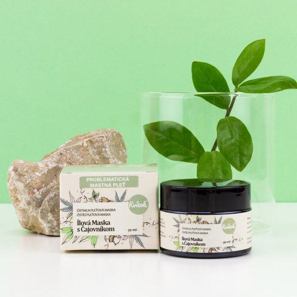 Ílová maska s tea tree pre mastnú a problematickú pleť Kvítok 30 ml