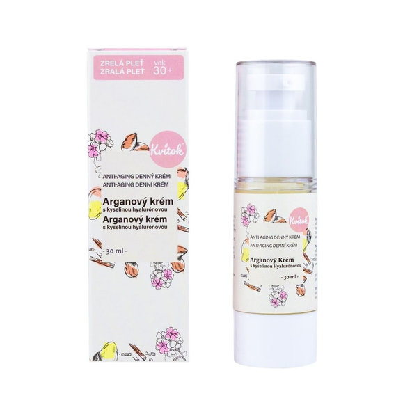 Arganový denný krém pre zrelú pleť (vek 30+) Kvítok 30 ml