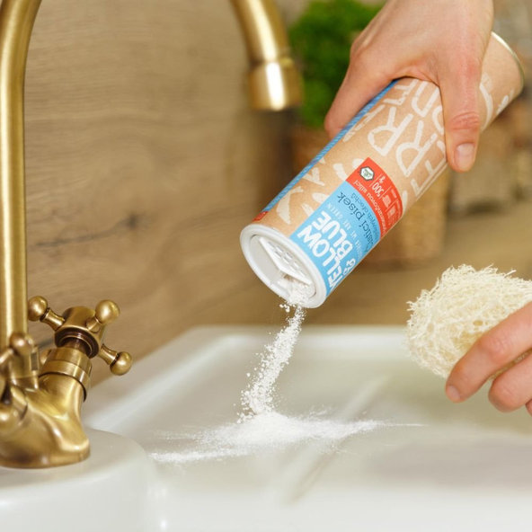 Čistiaci piesok z mydlových orechov v dóze Tierra Verde 500g