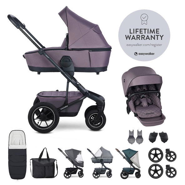 EASYWALKER Set XXL kočík kombinovaný Harvey⁵ Air Premium Granite Purple s príslušenstvom
