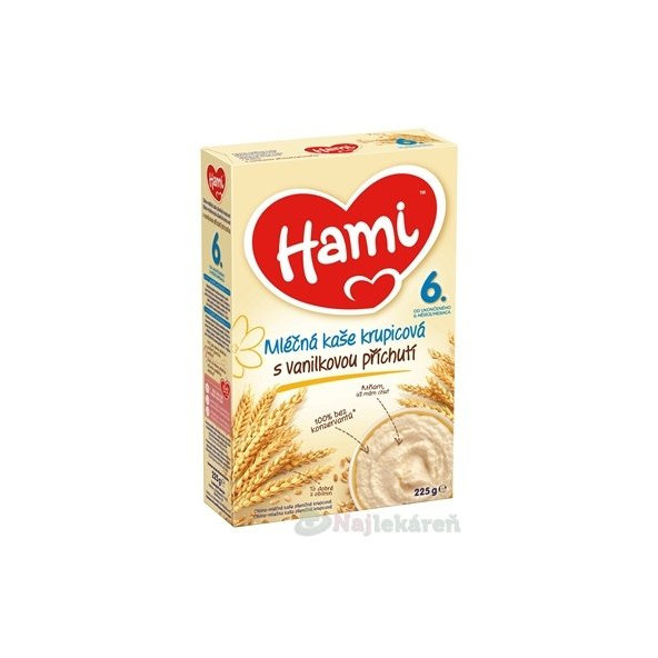 Hami mliečna kaša krupicová s vanilkovou príchuťou