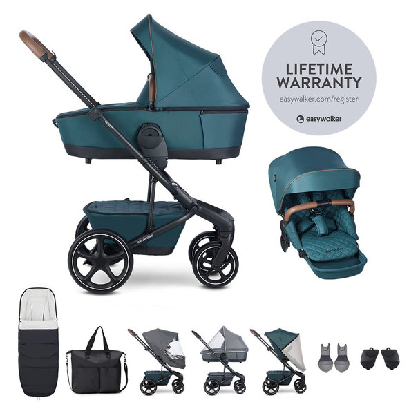 EASYWALKER Set XXL kočík kombinovaný Harvey⁵ Premium Jade Green s príslušenstvom