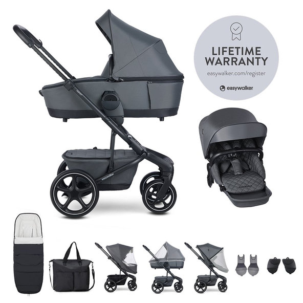 EASYWALKER Set XXL kočík kombinovaný Harvey⁵ Premium Mineral Grey s príslušenstvom
