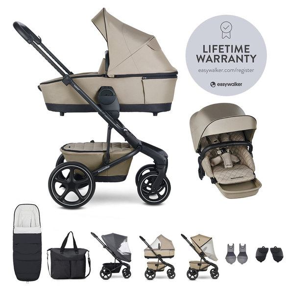 EASYWALKER Set XXL kočík kombinovaný Harvey⁵ Premium Pearl Taupe s príslušenstvom