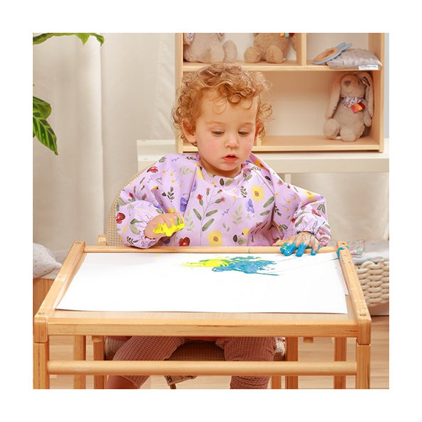 BABYONO Podbradník s dlhým rukávom Garden 35 x 52cm, 6m+