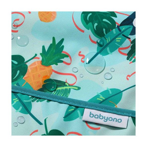 BABYONO Podbradník s dlhým rukávom Toukans, 35 x 52cm, 6m+