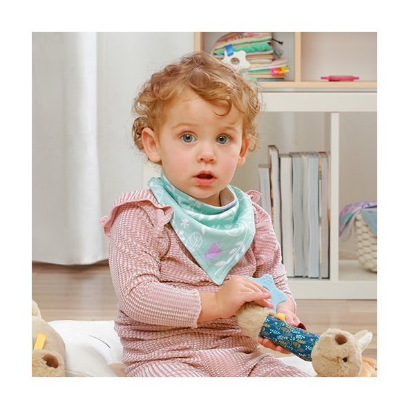 BABYONO Slintáčik bavlnený Birds 2ks, 0m+