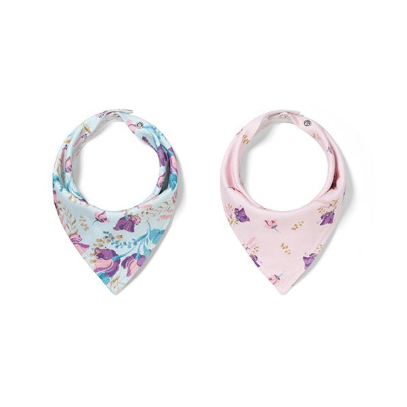 BABYONO Slintáčik bavlnený Floral 2ks, 0m+