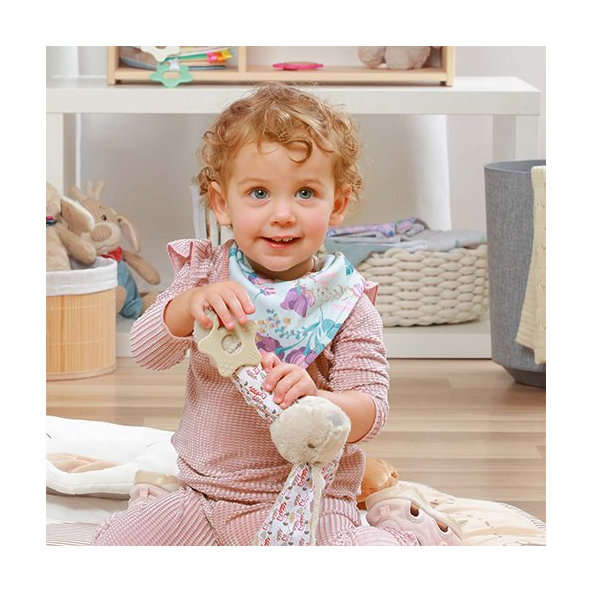 BABYONO Slintáčik bavlnený Floral 2ks, 0m+