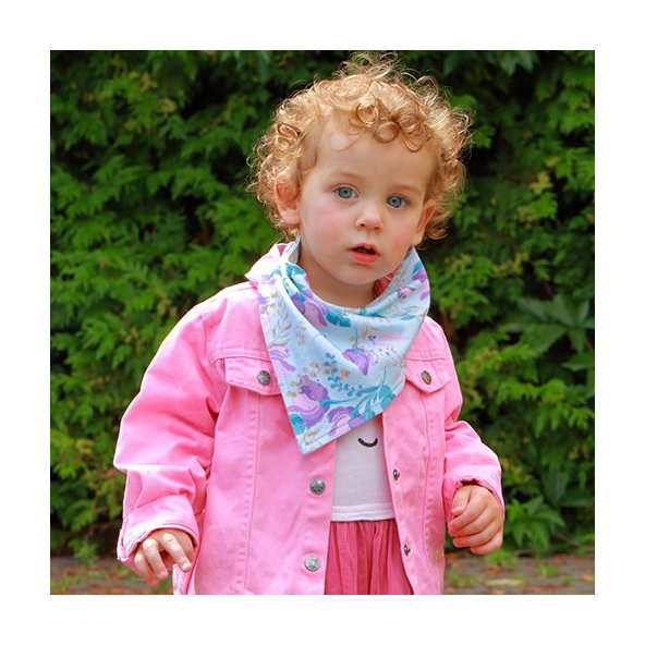 BABYONO Slintáčik bavlnený Floral 2ks, 0m+