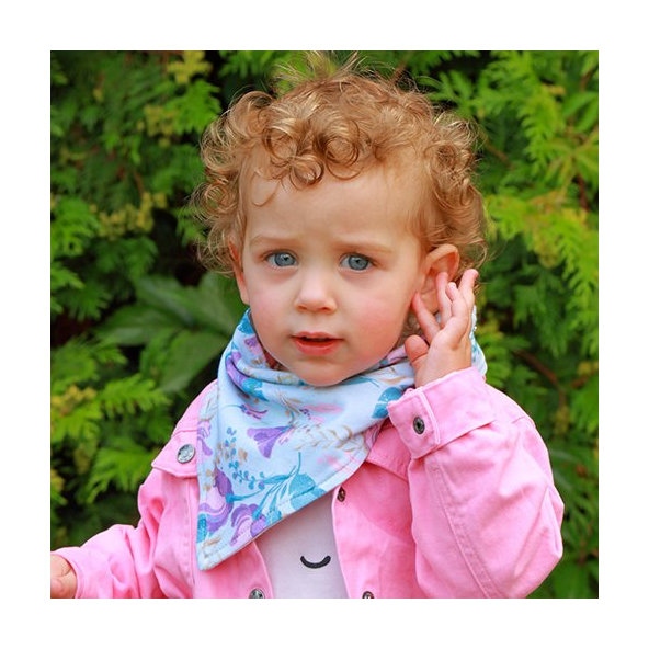 BABYONO Slintáčik bavlnený Floral 2ks, 0m+