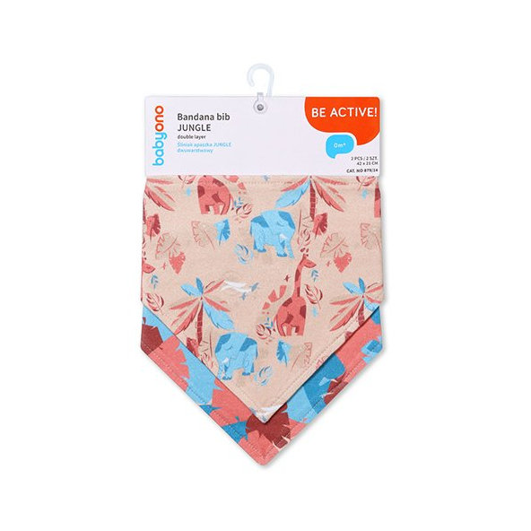 BABYONO Slintáčik bavlnený Jungle 2ks, 0m+