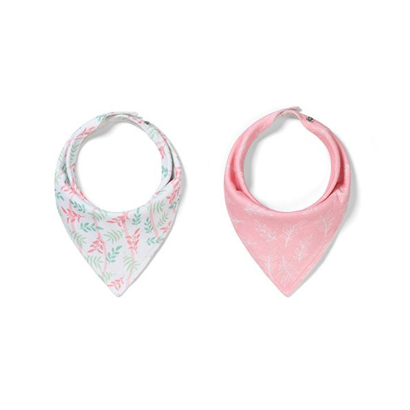 BABYONO Slintáčik bavlnený Leaves 2ks, 0m+