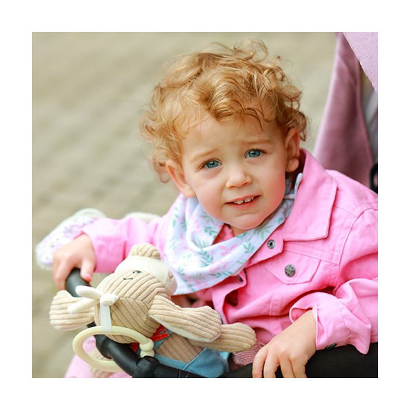 BABYONO Slintáčik bavlnený Leaves 2ks, 0m+