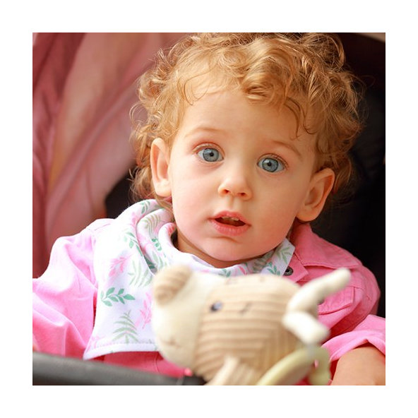 BABYONO Slintáčik bavlnený Leaves 2ks, 0m+