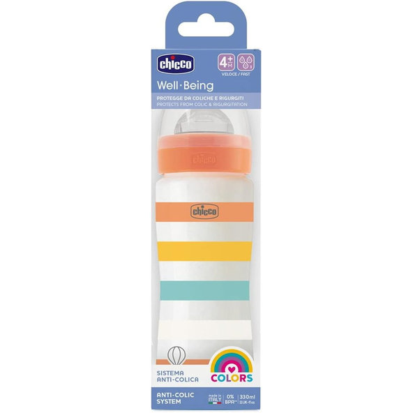 CHICCO Fľaša dojčenská Well-being silikón 330ml uni