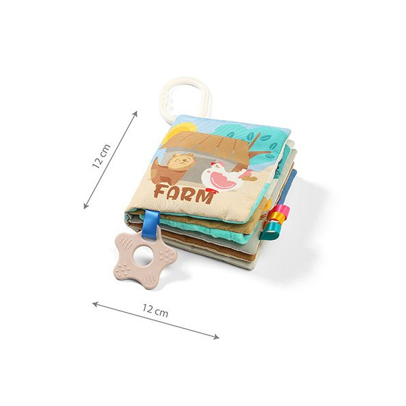 BABYONO Knižka senzorická Farm 0m+