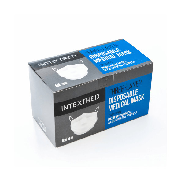 Rúško jednorázové 3-vrstvové 50 ks