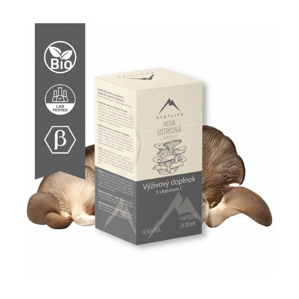 Hliva Ustricová s Vitamínom C Hrotlife 60 cps