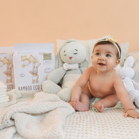 WoodenSpoon Woopies detské EKO plienky SMALL (6-10kg) 32ks