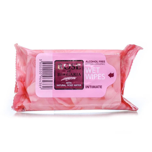 Vlhčené obrúsky na intímnu hygienu s prírodnou ružovou vodou 15ks Biofresh