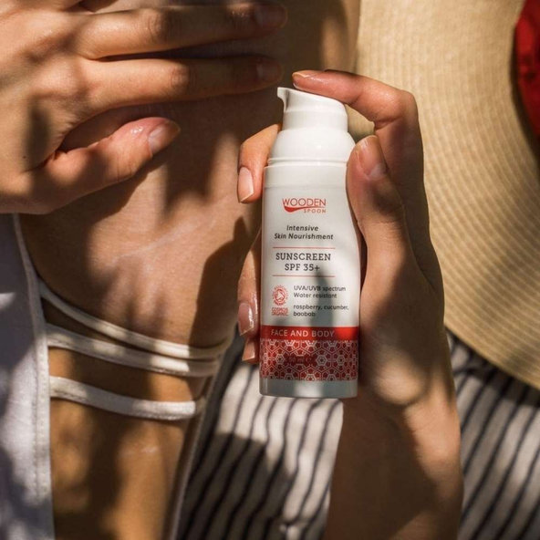 WoodenSpoon Opaľovacie mlieko na tvár a telo SPF 35+, 50 ml