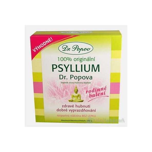 DR. POPOV PSYLLIUM rozpustná vláknina 500 g