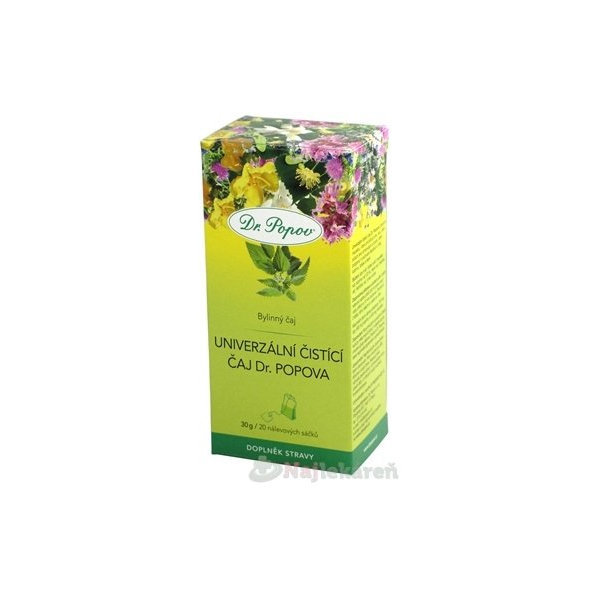 DR. POPOV ČAJ UNIVERZÁLNY ČISTIACI, 20x1,5g