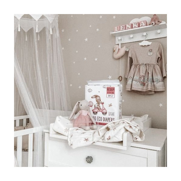 WoodenSpoon Woopies detské EKO plienky MEDIUM (9-14kg) 30ks