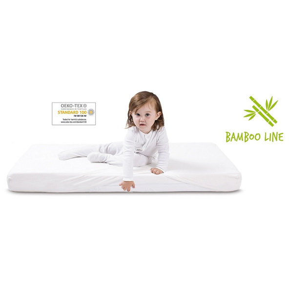BABYMATEX Plachta nepremokavá s gumičkou Bamboo 70x140 cm sv. šedá