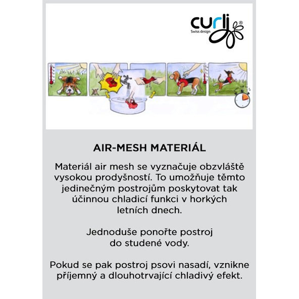 CURLI Postroj pre psov so sponou Air-Mesh Skyblue, L, 8-13 kg
