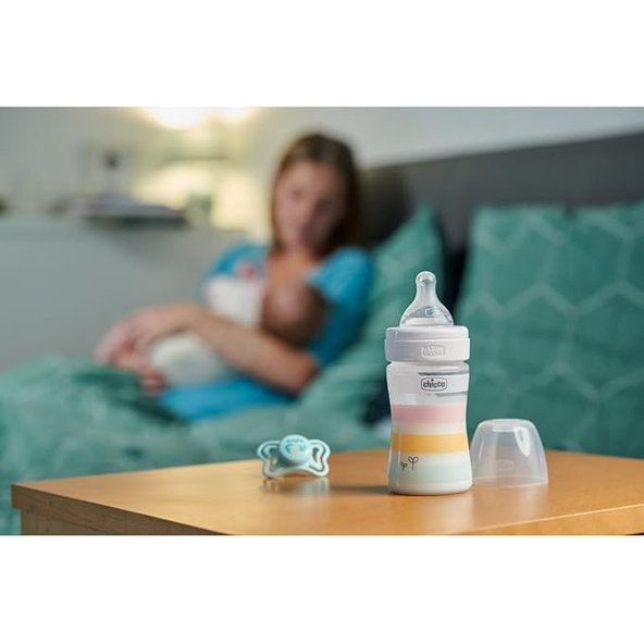 CHICCO Fľaša dojčenská Well-being silikón 150ml dievča