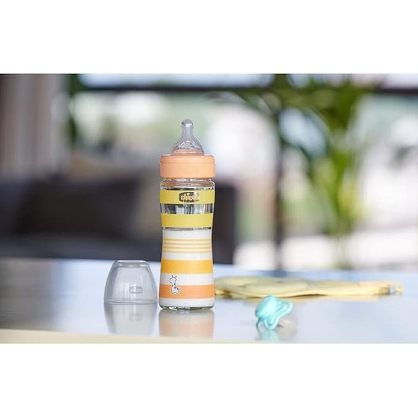 CHICCO Fľaša dojčenská sklo Well-being silikón 240ml uni