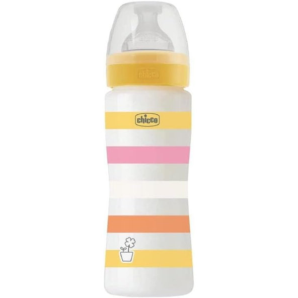 CHICCO Fľaša dojčenská Well-being silikón 330ml dievča