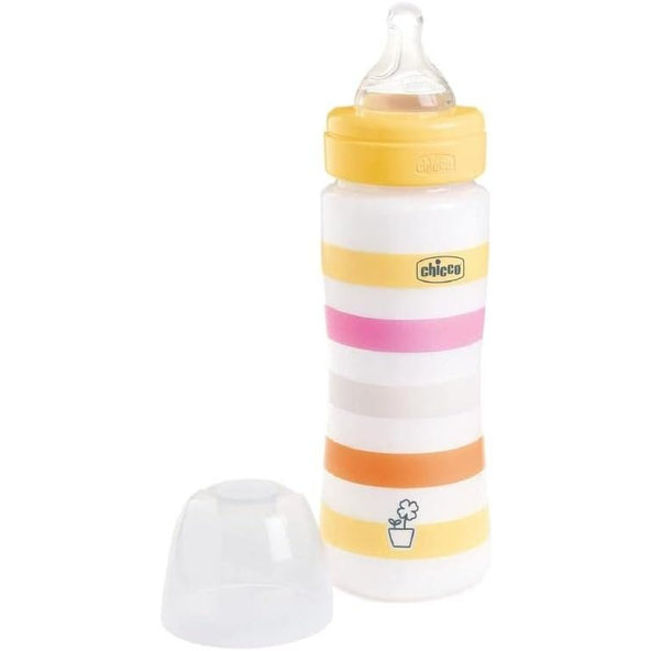 CHICCO Fľaša dojčenská Well-being silikón 330ml dievča