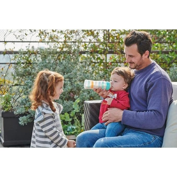 CHICCO Fľaša dojčenská Well-being silikón 330ml chlapec