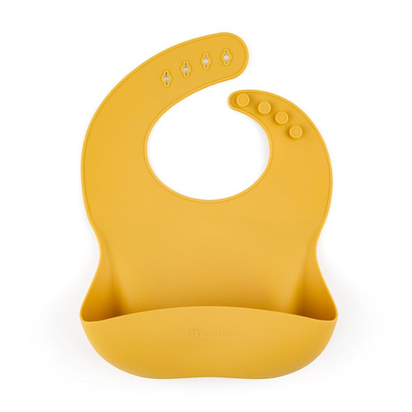 PETITE&MARS Podbradník silikónový Sam Take&Match Intense Ochre 6m+