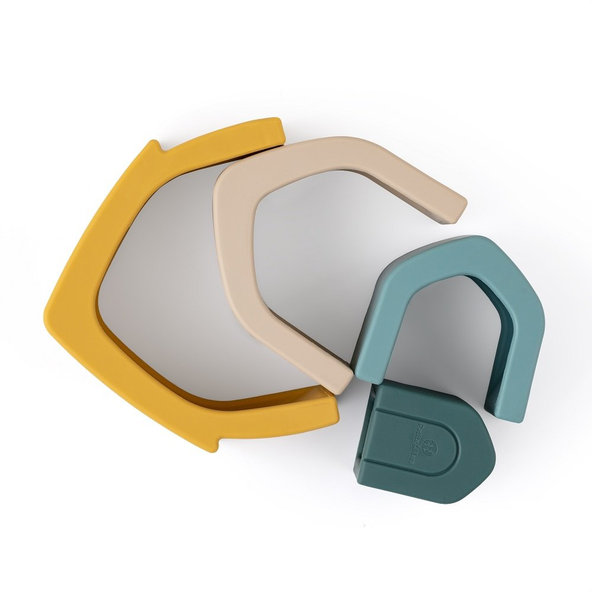 PETITE&MARS Hračka silikónová skladacia TAKE&MATCH House Intense Ochre 12m+