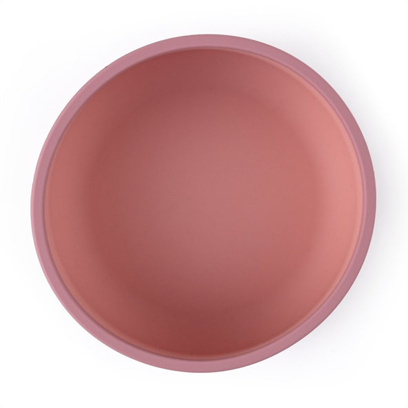 PETITE&MARS Miska dvojfarebná silikónová Take&Match Dusty Rose 6m+