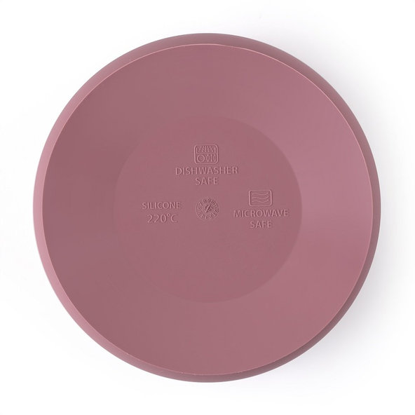 PETITE&MARS Miska dvojfarebná silikónová Take&Match Dusty Rose 6m+