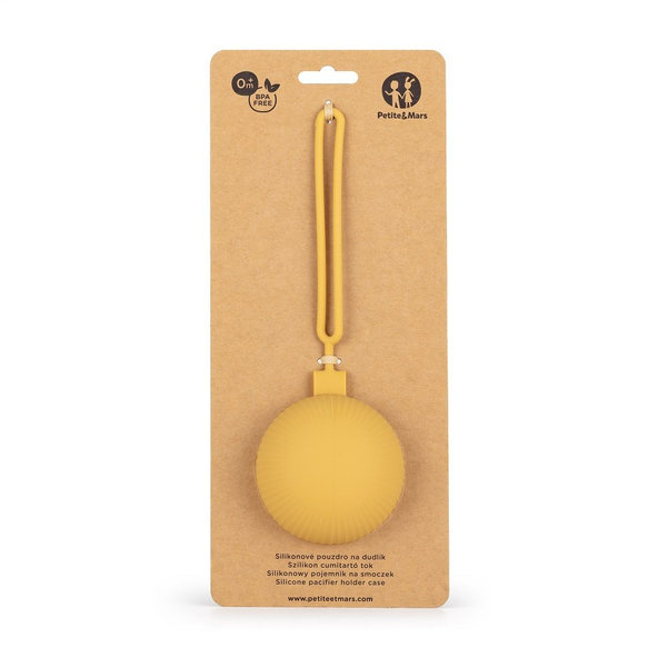 PETITE&MARS Puzdro silikónové na cumlík Take&Match Intense Ochre 0m+