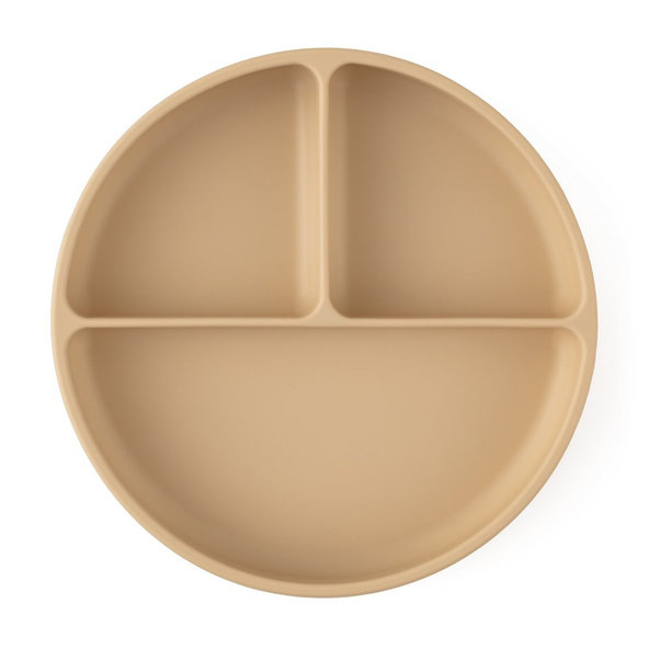 PETITE&MARS Tanierik silikónový deliaci okrúhly Take&Match Desert Sand 6m+